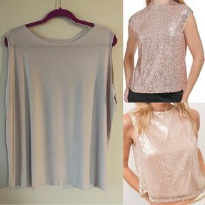 Vintage 90’s Champagne Sparkly Blouse